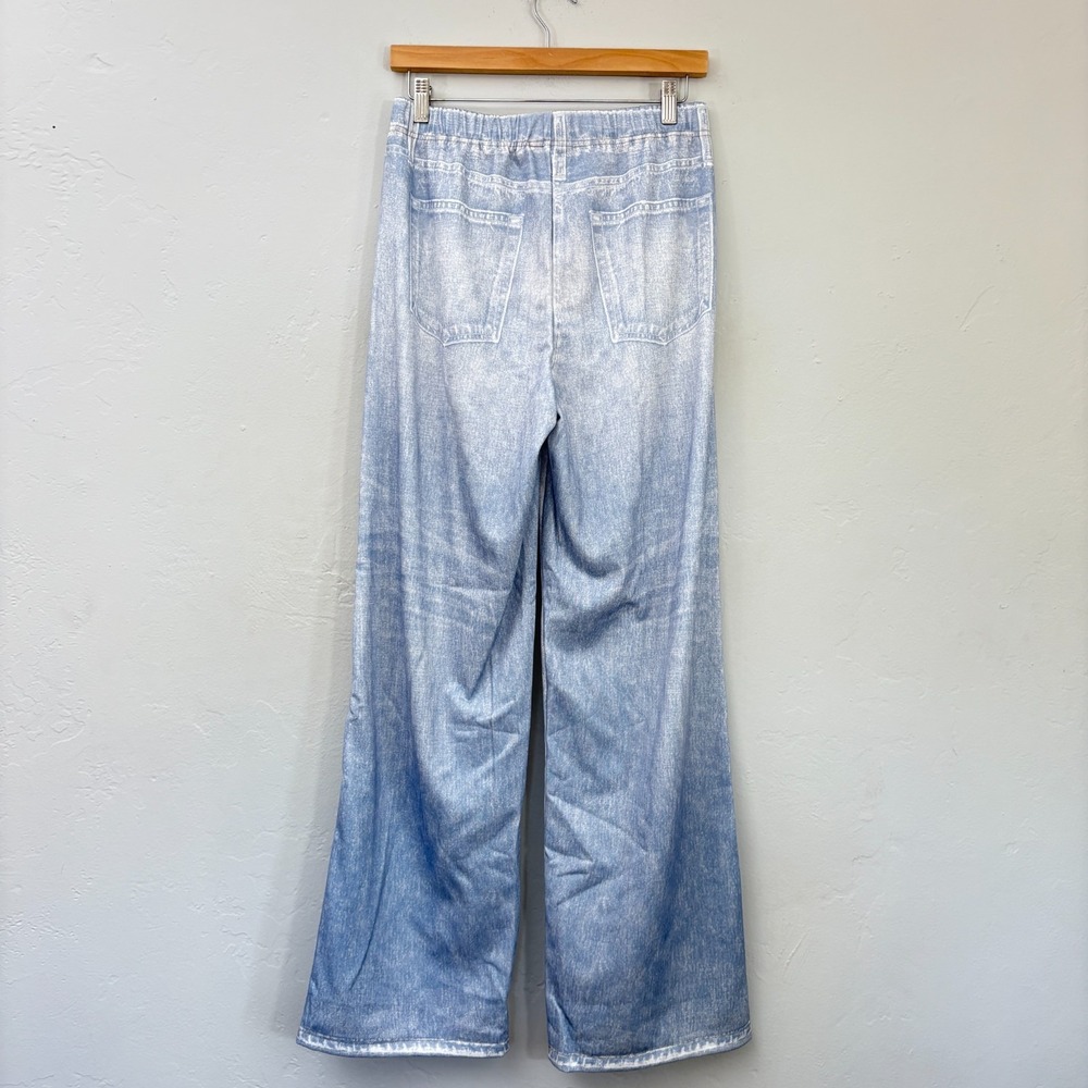 Mila Rosabella Printed Denim Pants Women Size Medium Blue Light Wash New - Picture 5 of 10